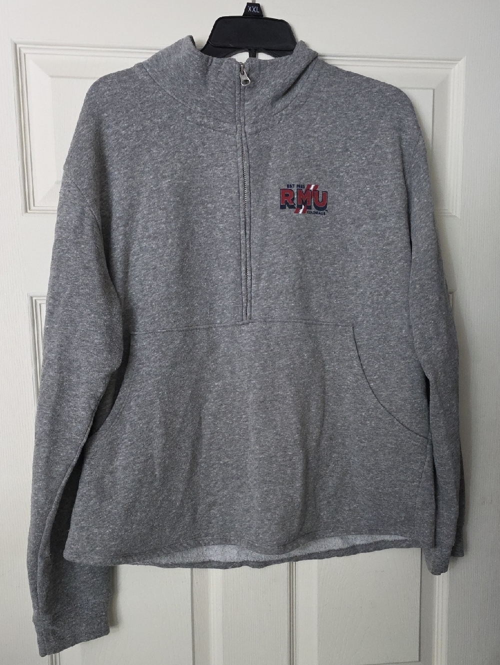 Gray Quarter-Zip Pullover Sweater